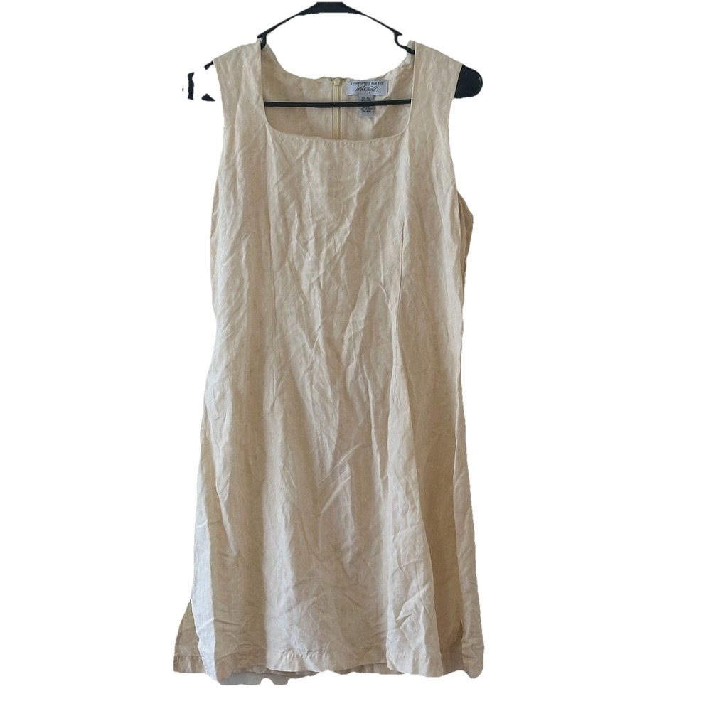 Lord & Taylor Yellow Womens Leaf Print Sleeveless Fit Flare Sheath Dress Size 6